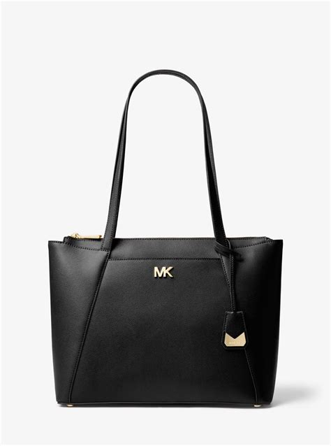 maddie michael kors|Maddie Medium Crossgrain Leather Tote Bag .